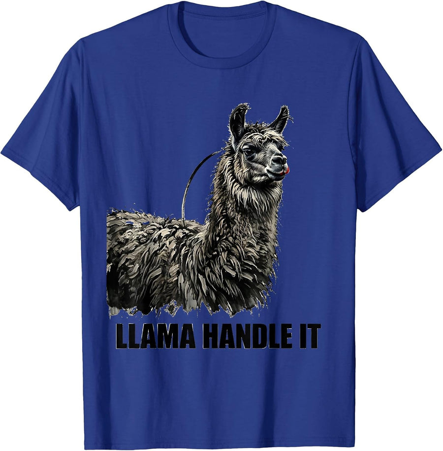 Llama Handle It Funny Llama Alpaca Novelty Humor Gift T-Shirt - Royal Blue