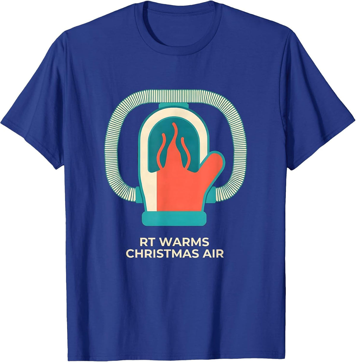 RT Warms Christmas Air Funny Nurse Christmas ICU ER RT T-Shirt - Royal Blue