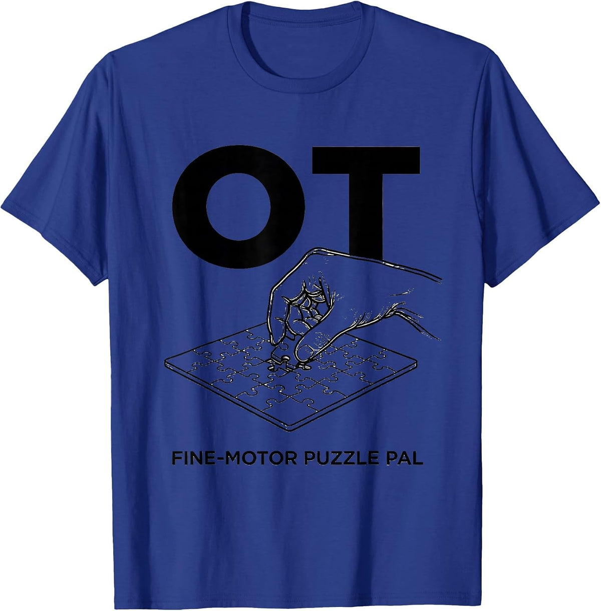 Men's OT Fine-Motor Puzzle Pal Occupational Therapy OT Assistant T-Shirt - Royal Blue
