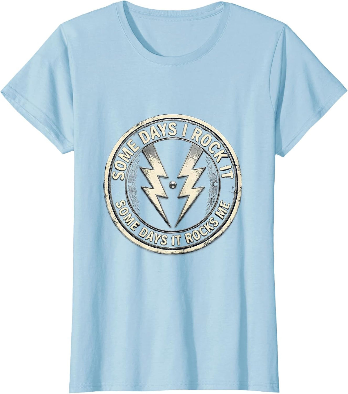Some Days I Rock It Some Days It Rocks Me Sped Squad T-Shirt - Baby Blue