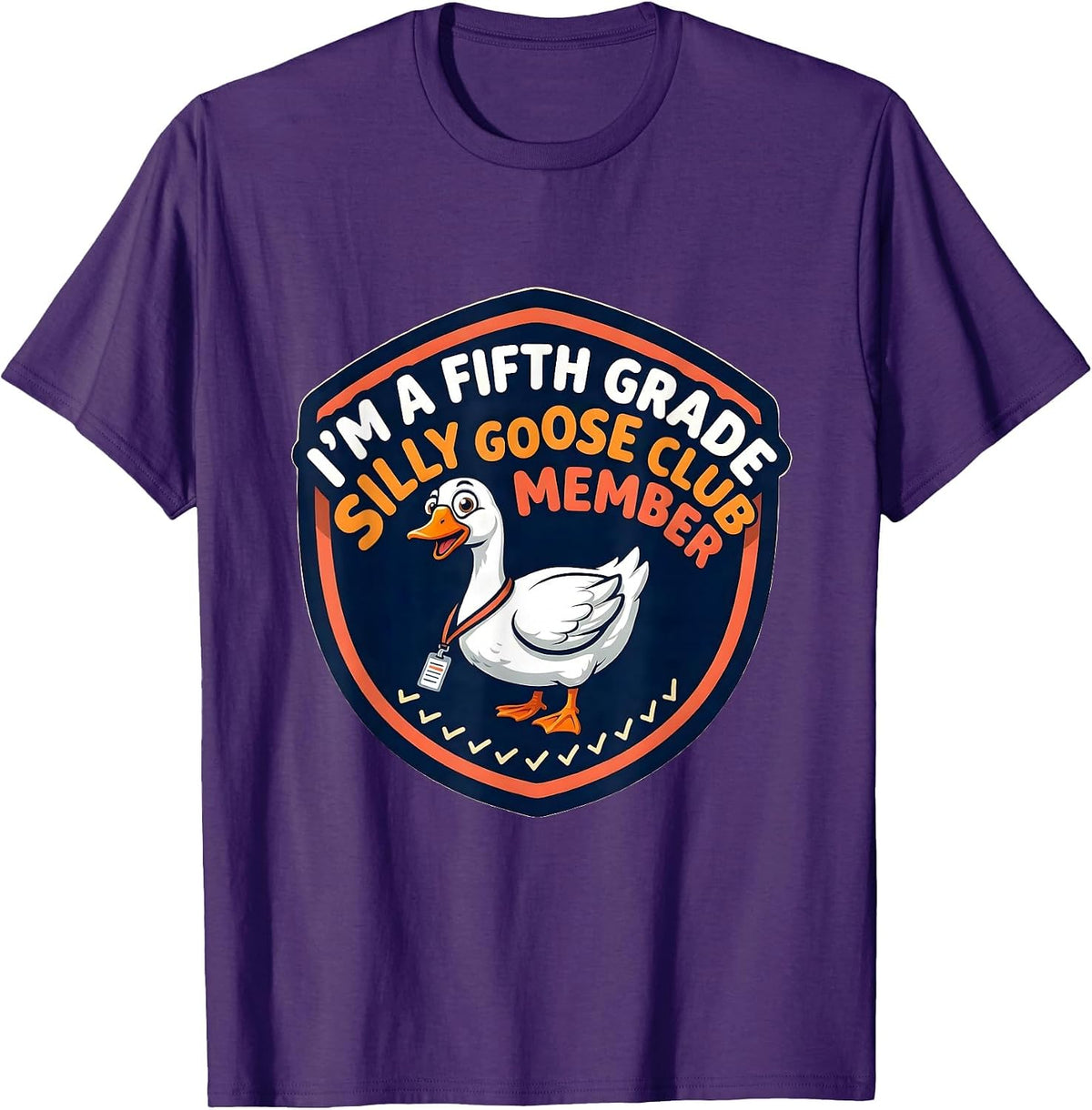 Men's I'm A Fifth Grade Silly Goose Club Member Teacher T-Shirt - Purple