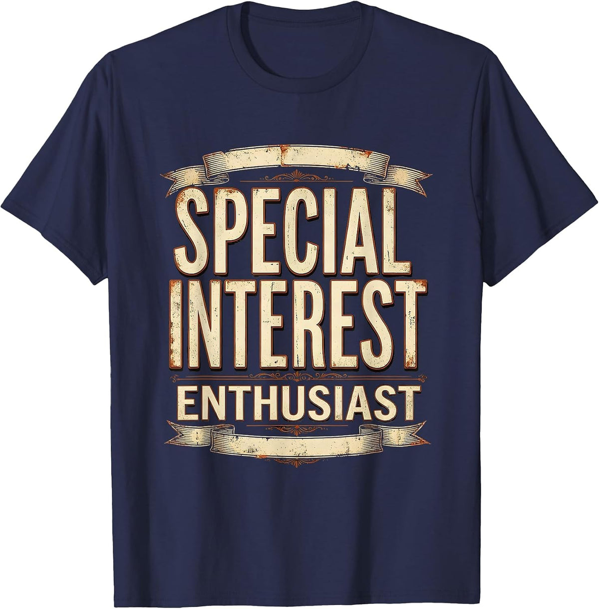 Rizz Em With The Tism Special Interest Enthusiast T-Shirt - Navy Blue