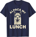Alpaca My Lunch Funny Alpaca Lover Humor Casual T-Shirt - Navy Blue