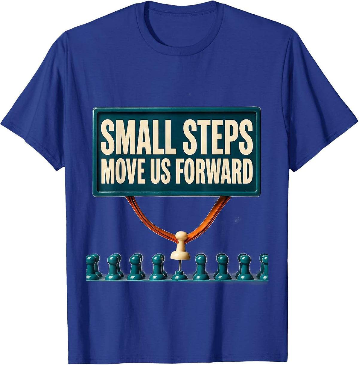 Small Steps Move Us Forward Occupational Therapy Pediatric T-Shirt - Royal Blue