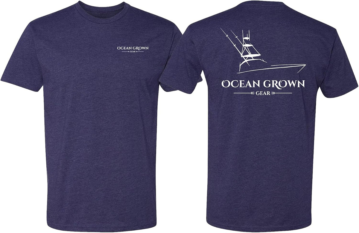 Ocean Grown Sportfisher Fishing T-Shirt - Blue