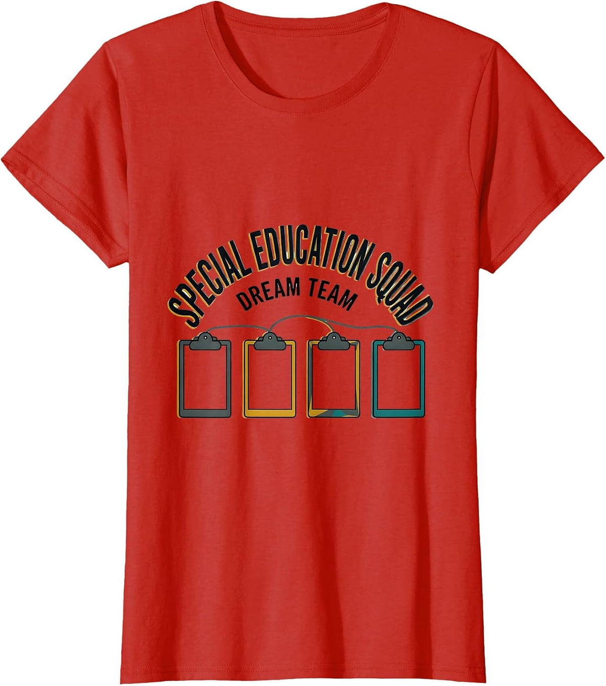 Special Education Squad Dream Team Midcentury Modern Teacher T-Shirt - Red