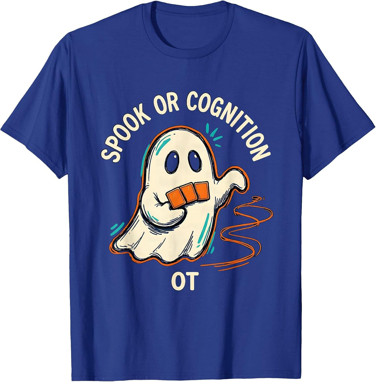 Spook Or Cognition OT Funny Occupational Therapy Halloween T-Shirt - Royal Blue