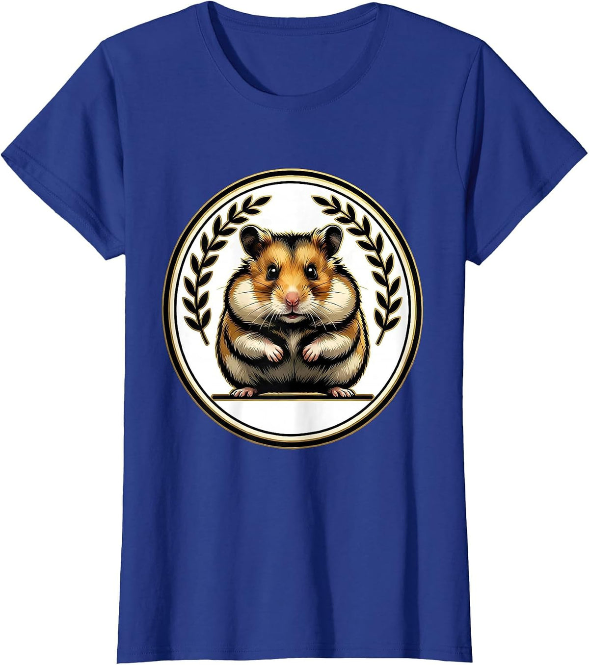 Women's Hamster Cheeks Sign Painter Showcard Funny Small Animal T-Shirt - Royal Blue