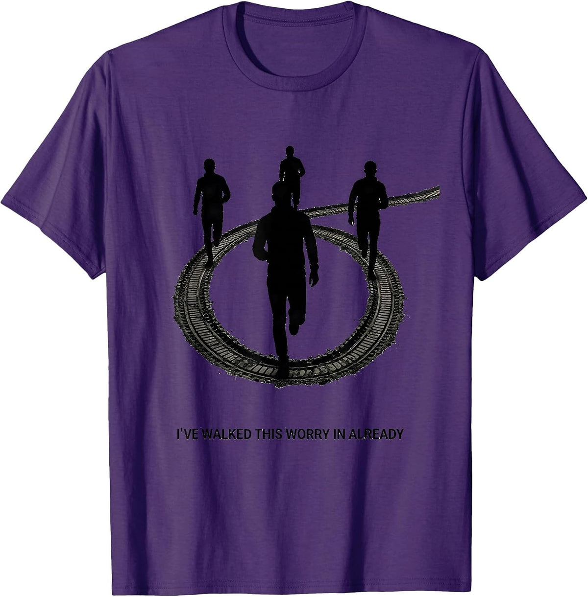 I've Walked This Worry In Already Mental Health Counselor T-Shirt - Purple