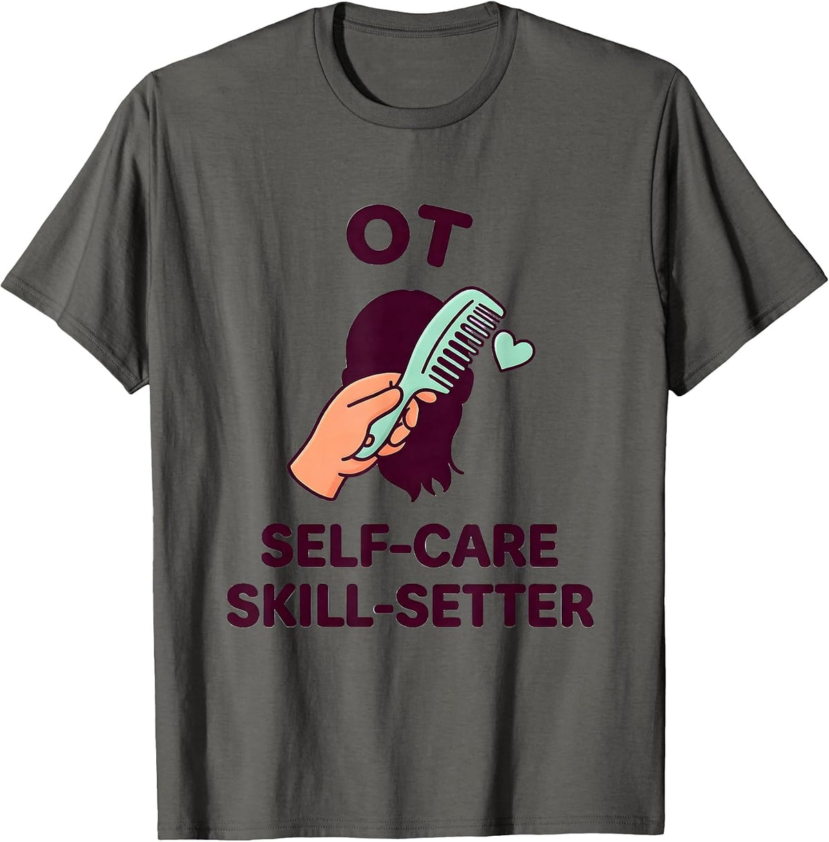 Men's OT Self-Care Skill-Setter Occupational Therapy Professional T-Shirt - Asphalt Grey