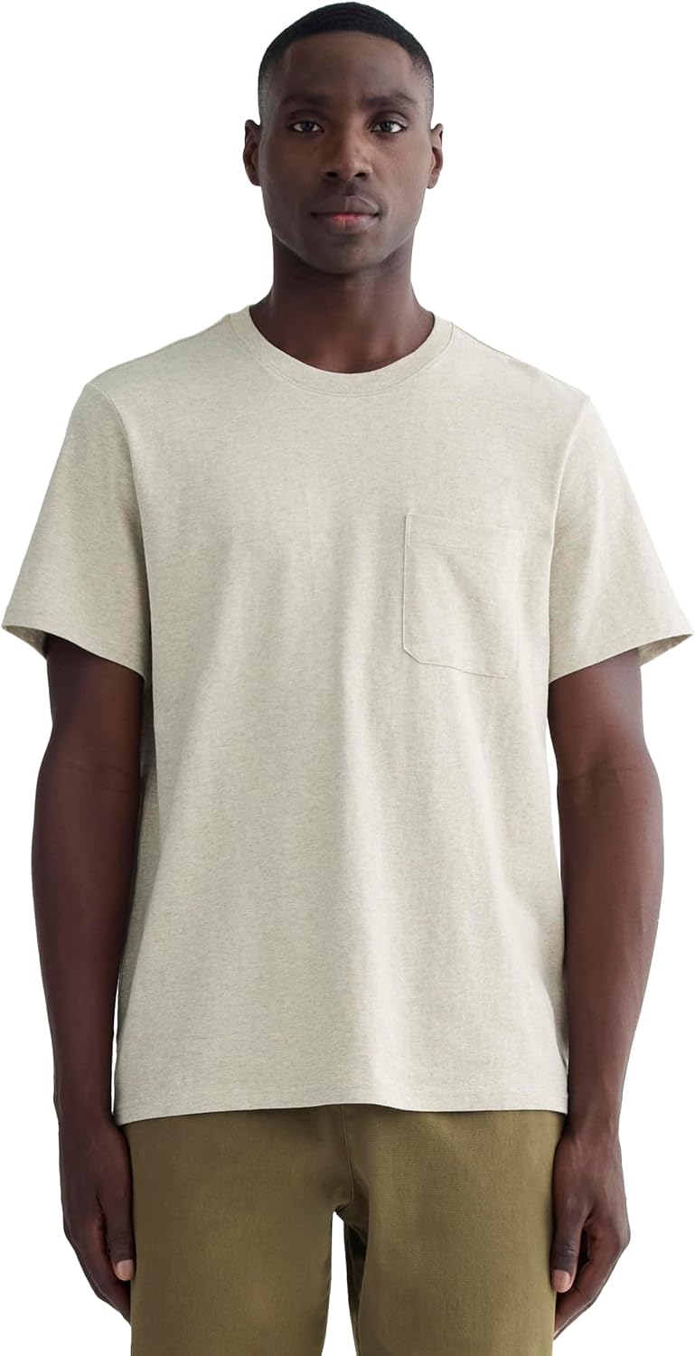 Everlane Men's Men's Premium-Weight Cotton Pocket Tee - Heather Oatmeal
