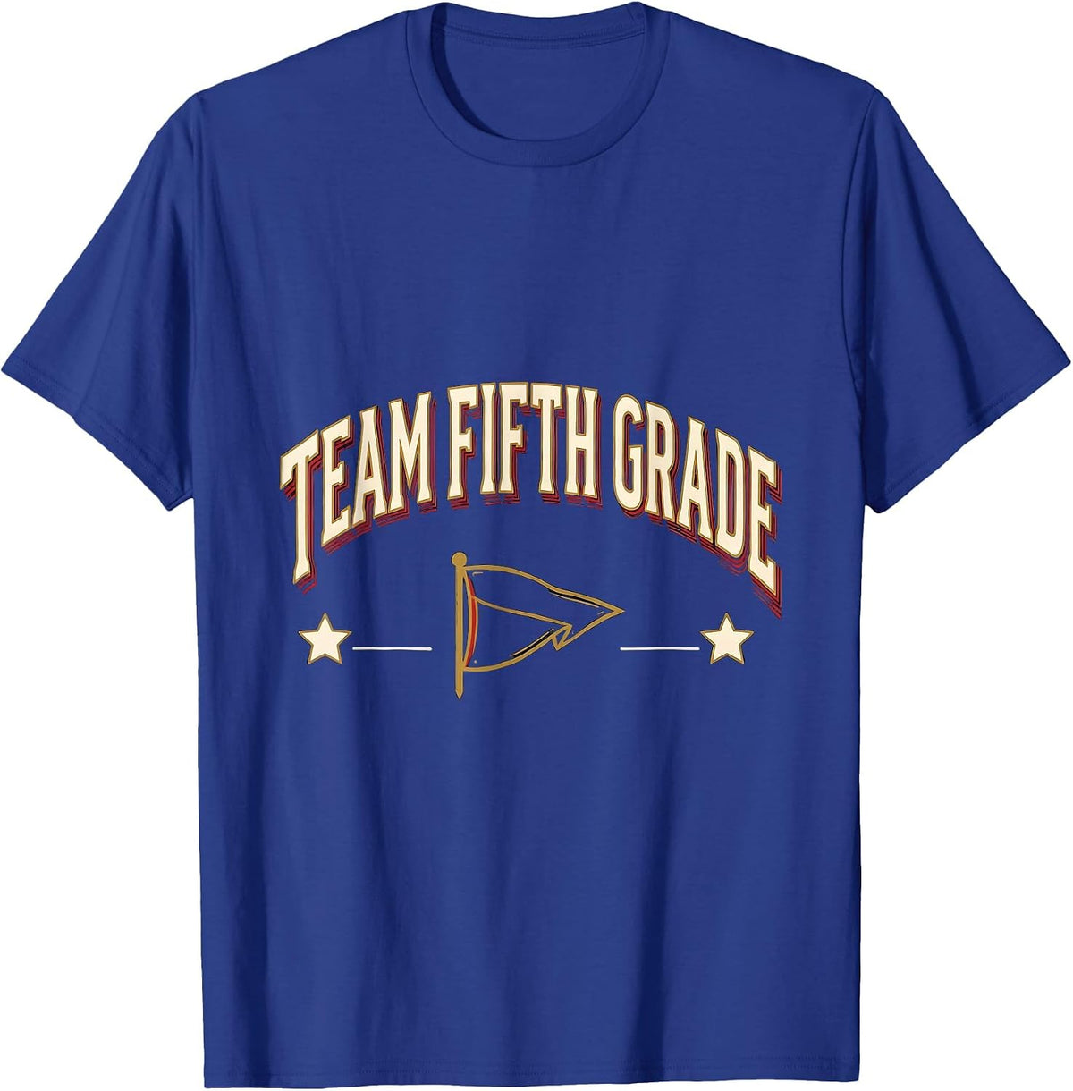 Team Fifth Grade Sign Painter Showcard Back To School T-Shirt - Royal Blue