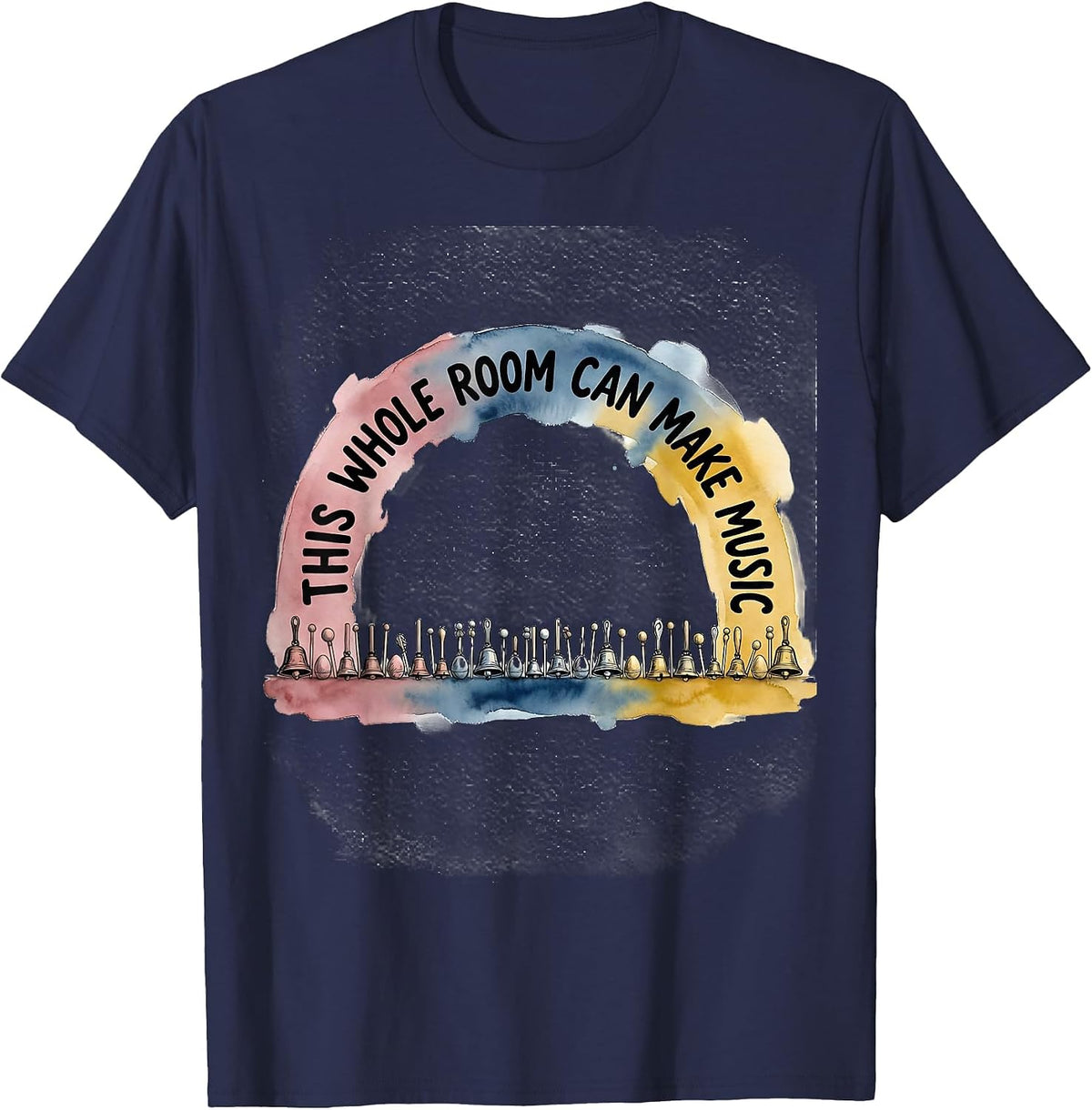 Men's This Whole Room Can Make Music Music Teacher Appreciation T-Shirt - Navy Blue