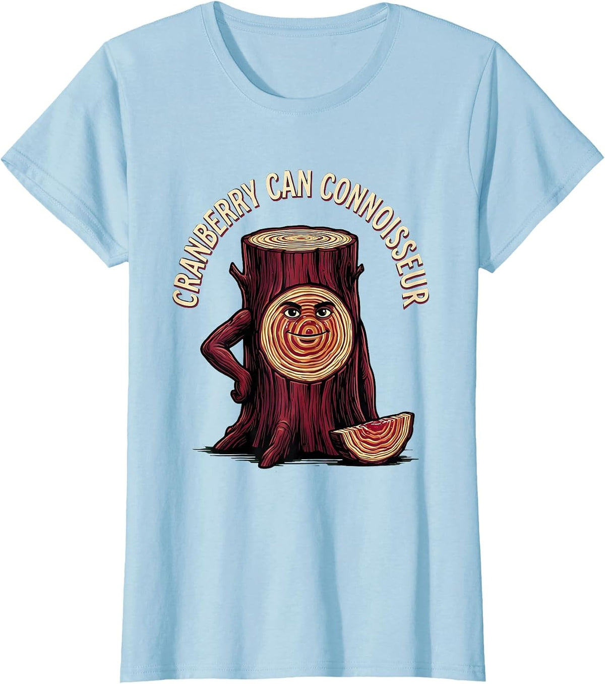 Cranberry Can Connoisseur Funny Thanksgiving Canned T-Shirt - Baby Blue