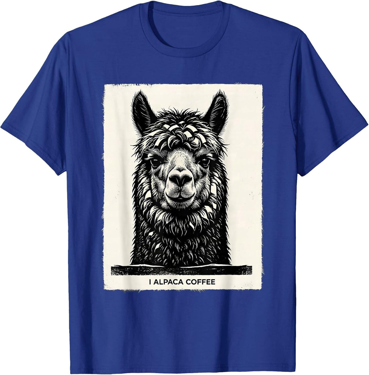 I Alpaca Coffee Funny Alpaca Lover Casual Gift T-Shirt - Royal Blue