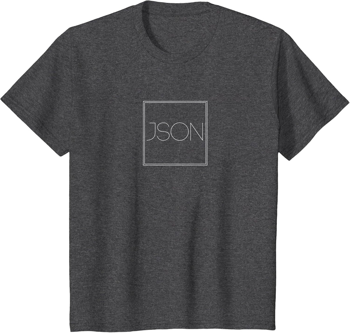Json - Funny Minimalist Data Format Programming Lover T-Shirt - Dark Heather Grey