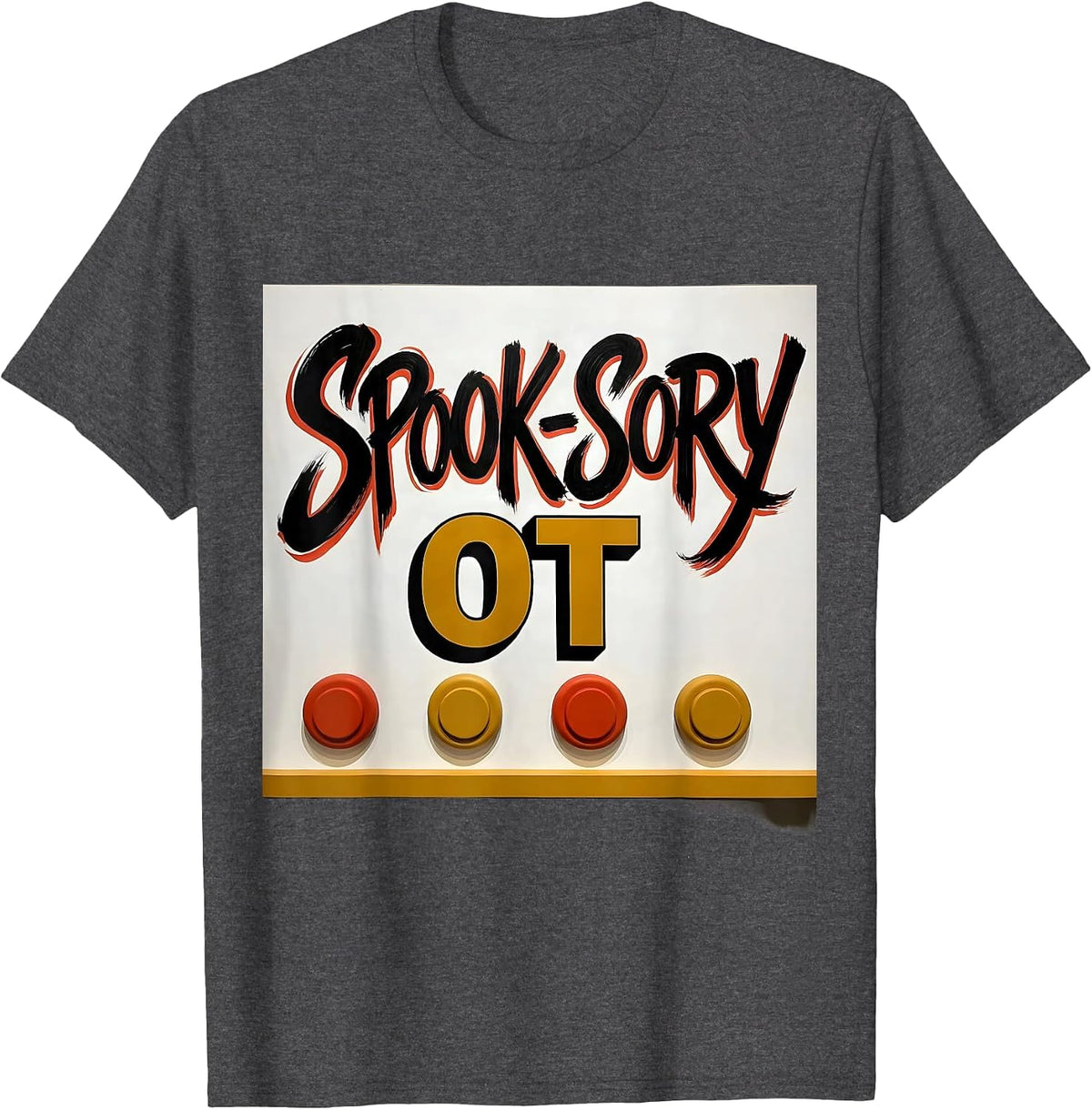 Men's Spook-sory OT Occupational Therapy Halloween Therapist Humor T-Shirt - Dark Heather Grey
