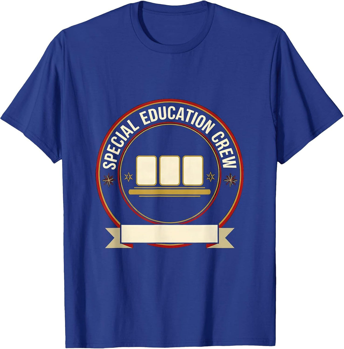 Special Education Crew Emblem Teacher Team Pride T-Shirt - Royal Blue