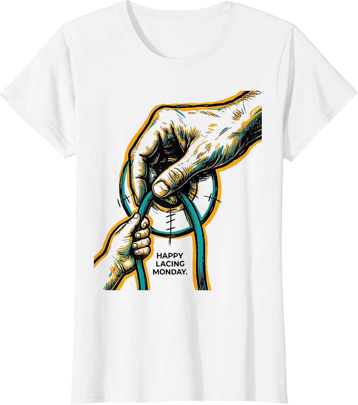 Women's Happy Lacing Monday Occupational Therapy OT Assistant T-Shirt - White