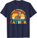 The Ferret Father - Coolest Ferret Dad Ever T-Shirt - Navy Blue