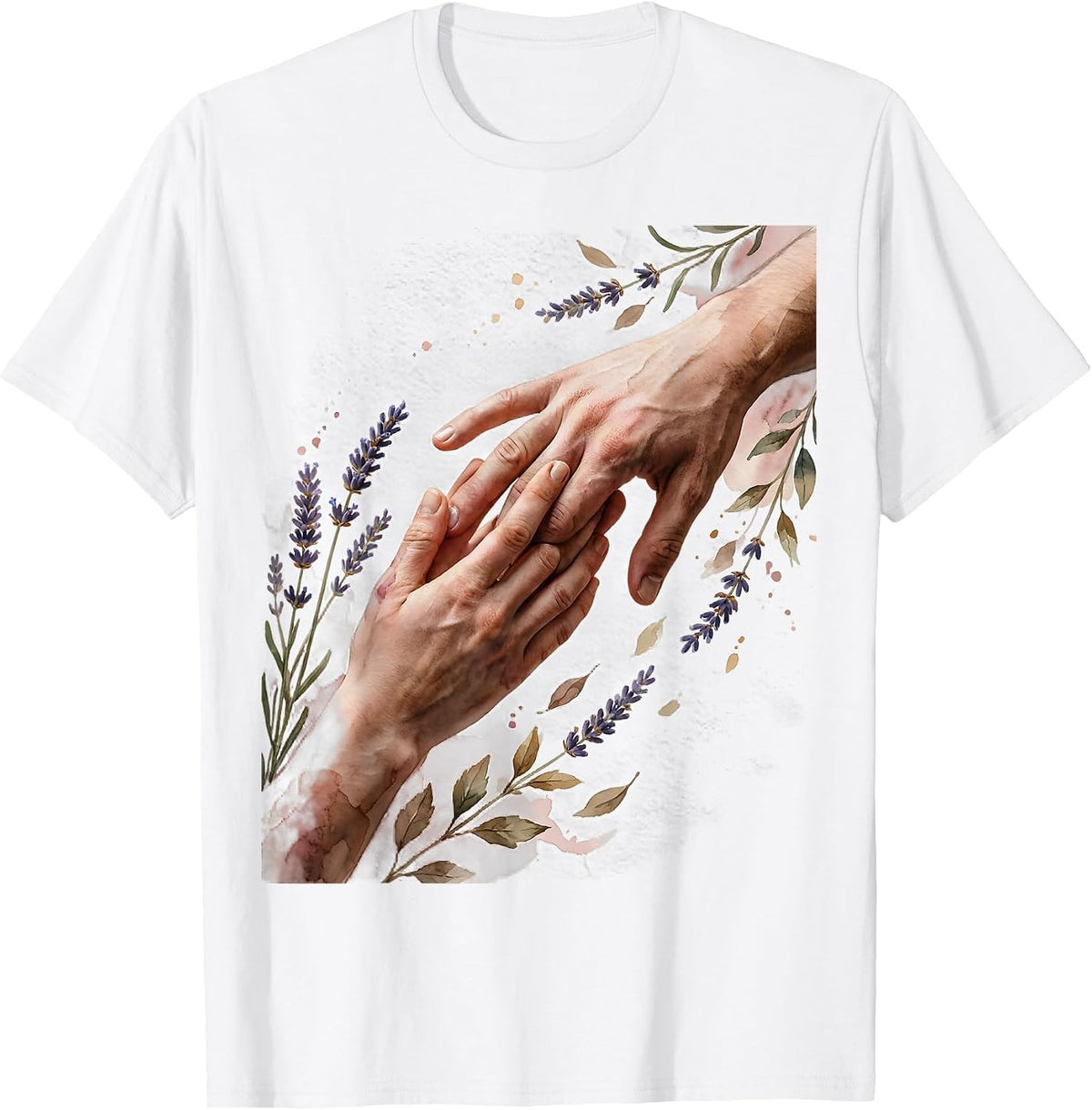 Men's Occupational Therapy Hand Stretching Illustration T-Shirt - White
