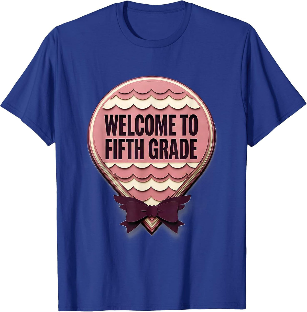 Welcome To Fifth Grade Coquette Bow Back To School Girl T-Shirt - Royal Blue