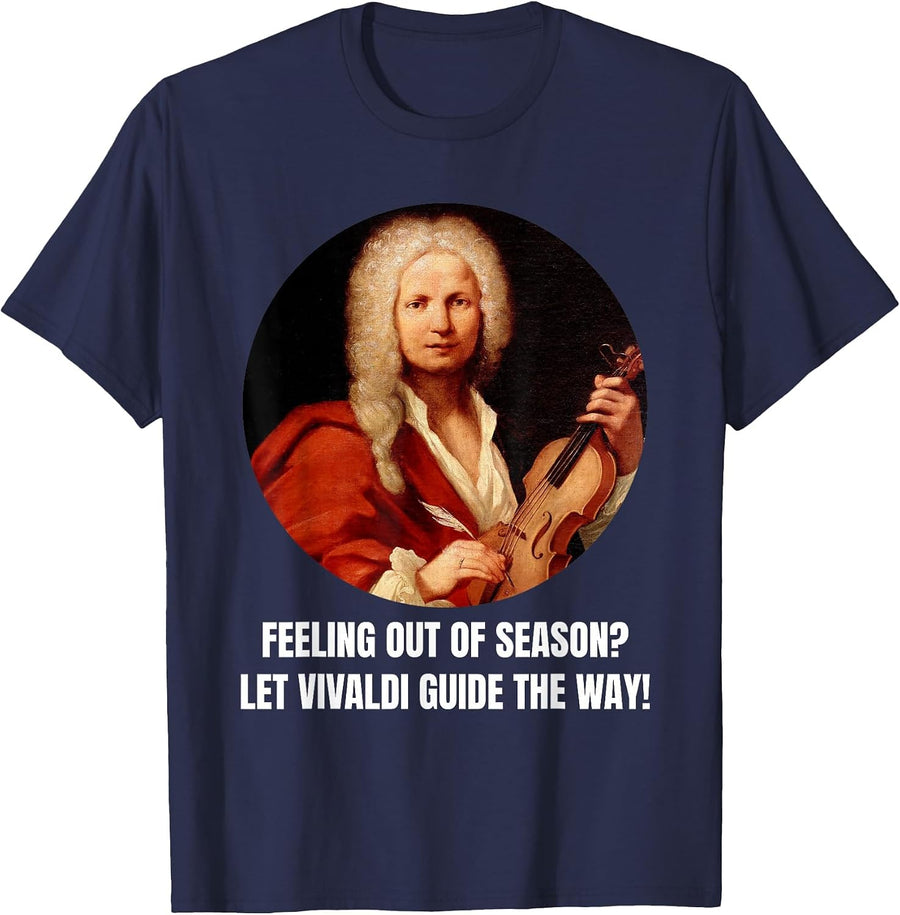 Vivaldi Saying Composer Classical Music Four Seasons Vivaldi T-Shirt - Navy Blue