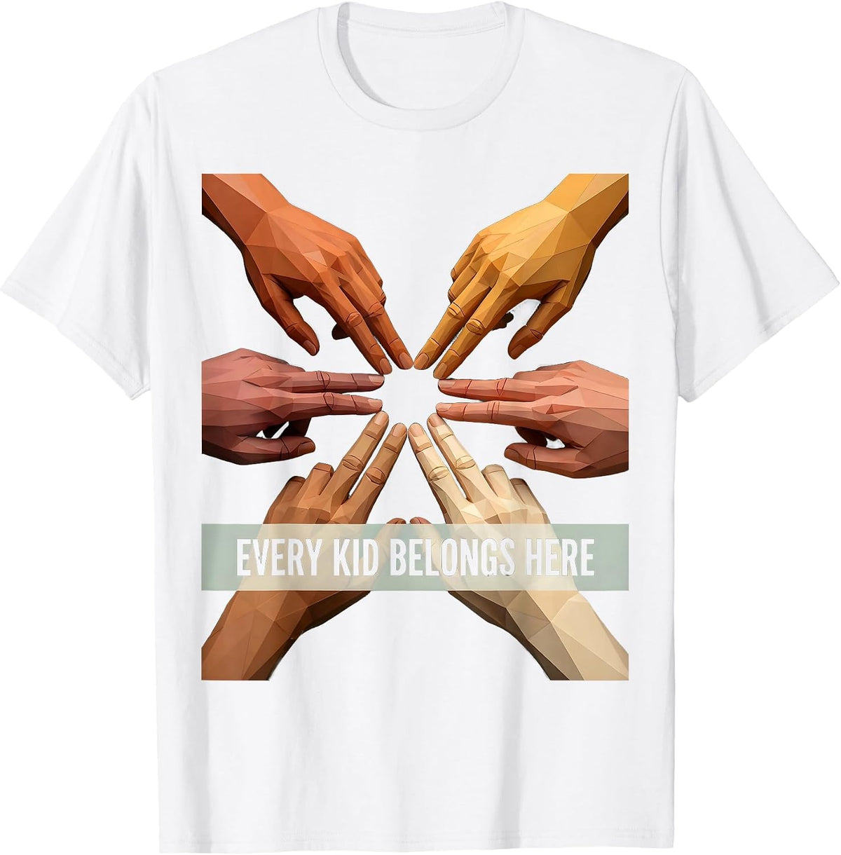 Men's Every Kid Belongs Here Special Education Design T-Shirt - White