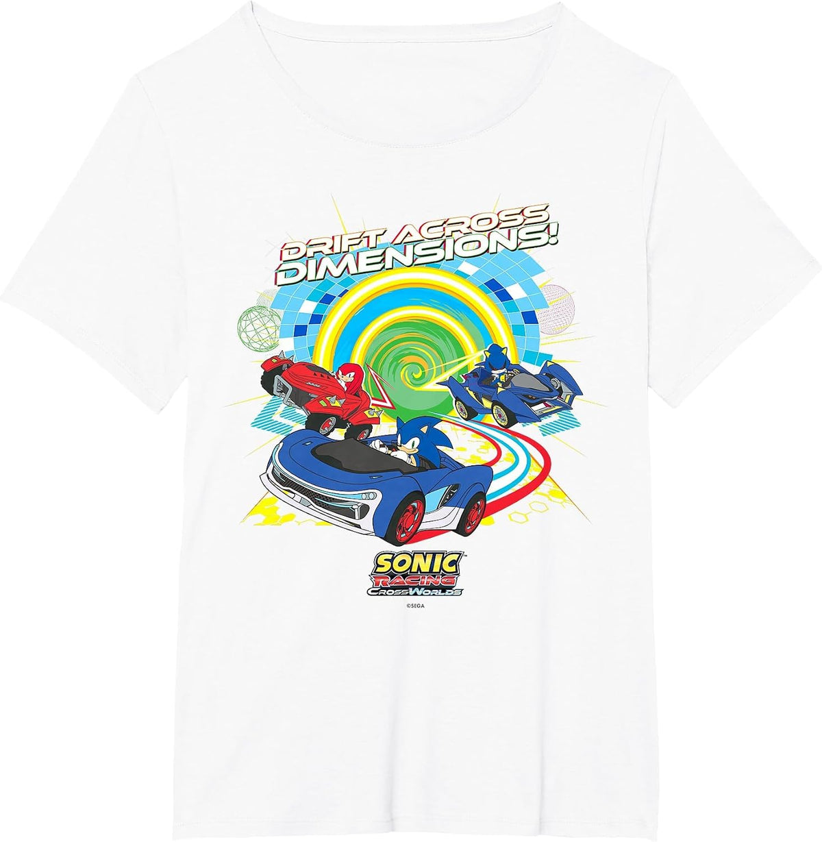 Sonic Racing CrossWorlds - Racing Trio T-Shirt - White