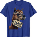 Llam Unfazed Distressed Funny Llama Alpaca Humor Gift T-Shirt - Royal Blue