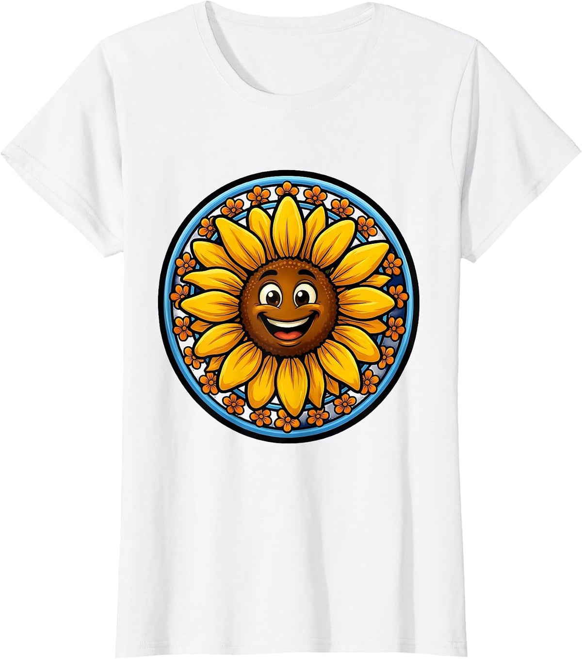 Down Syndrome Awareness Blooming Sunflower Design T-Shirt - White
