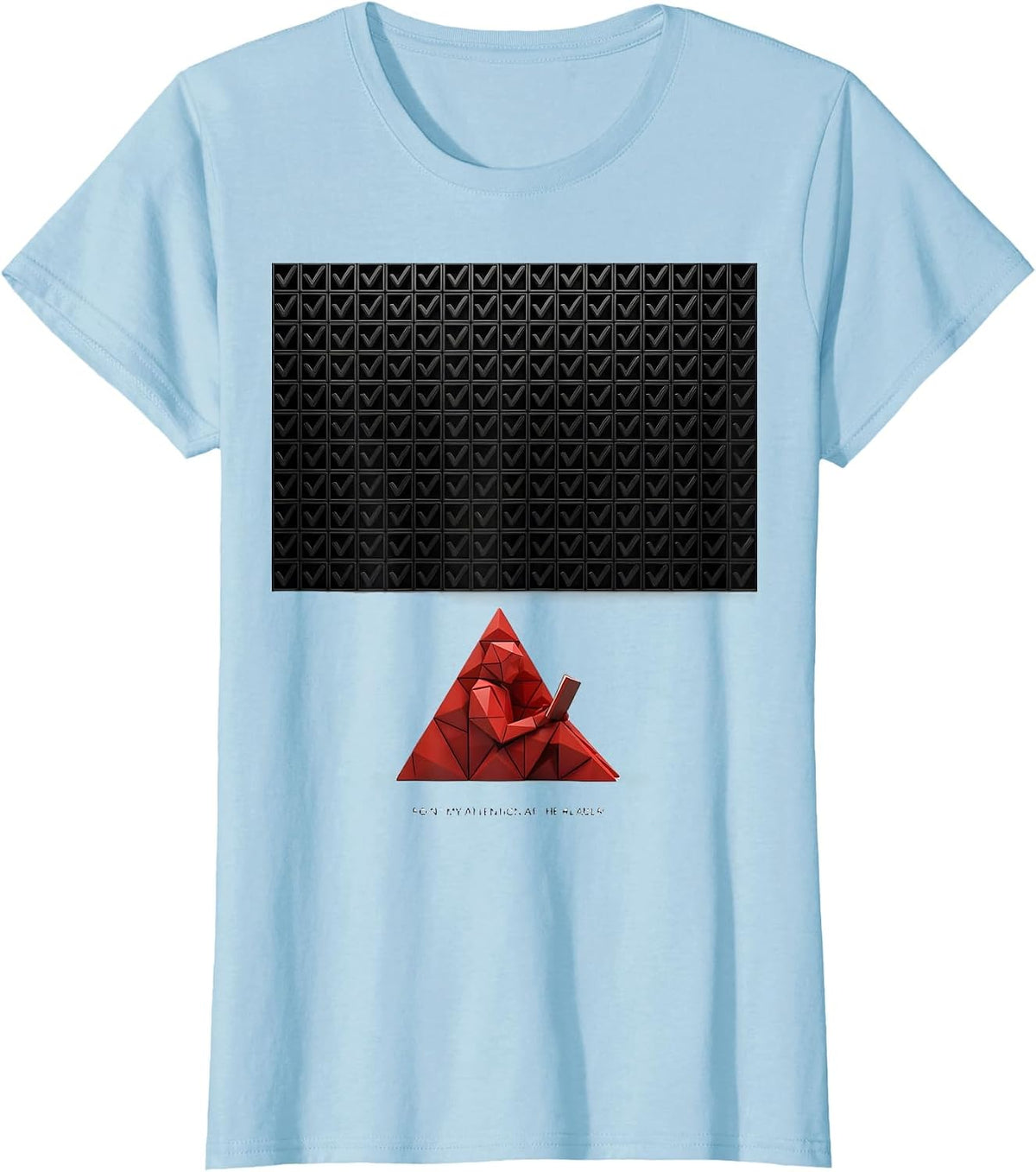 I Point My Attention At The Reader Geometric Dyslexia T-Shirt - Baby Blue