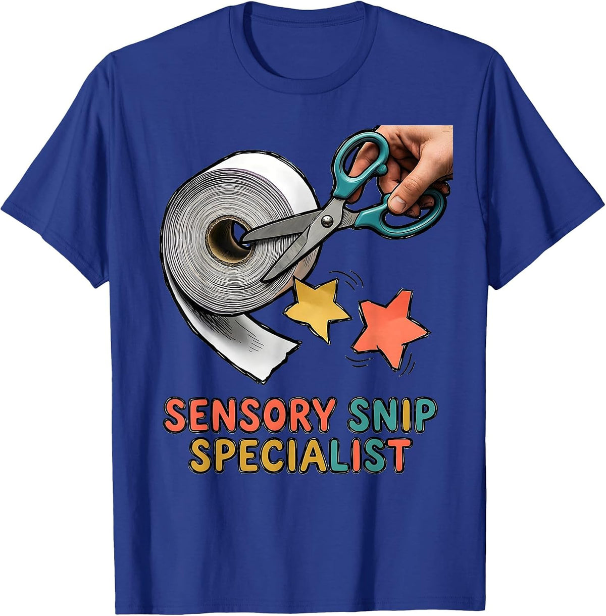 Sensory Snip Specialist Occupational Therapy Sensory T-Shirt - Royal Blue