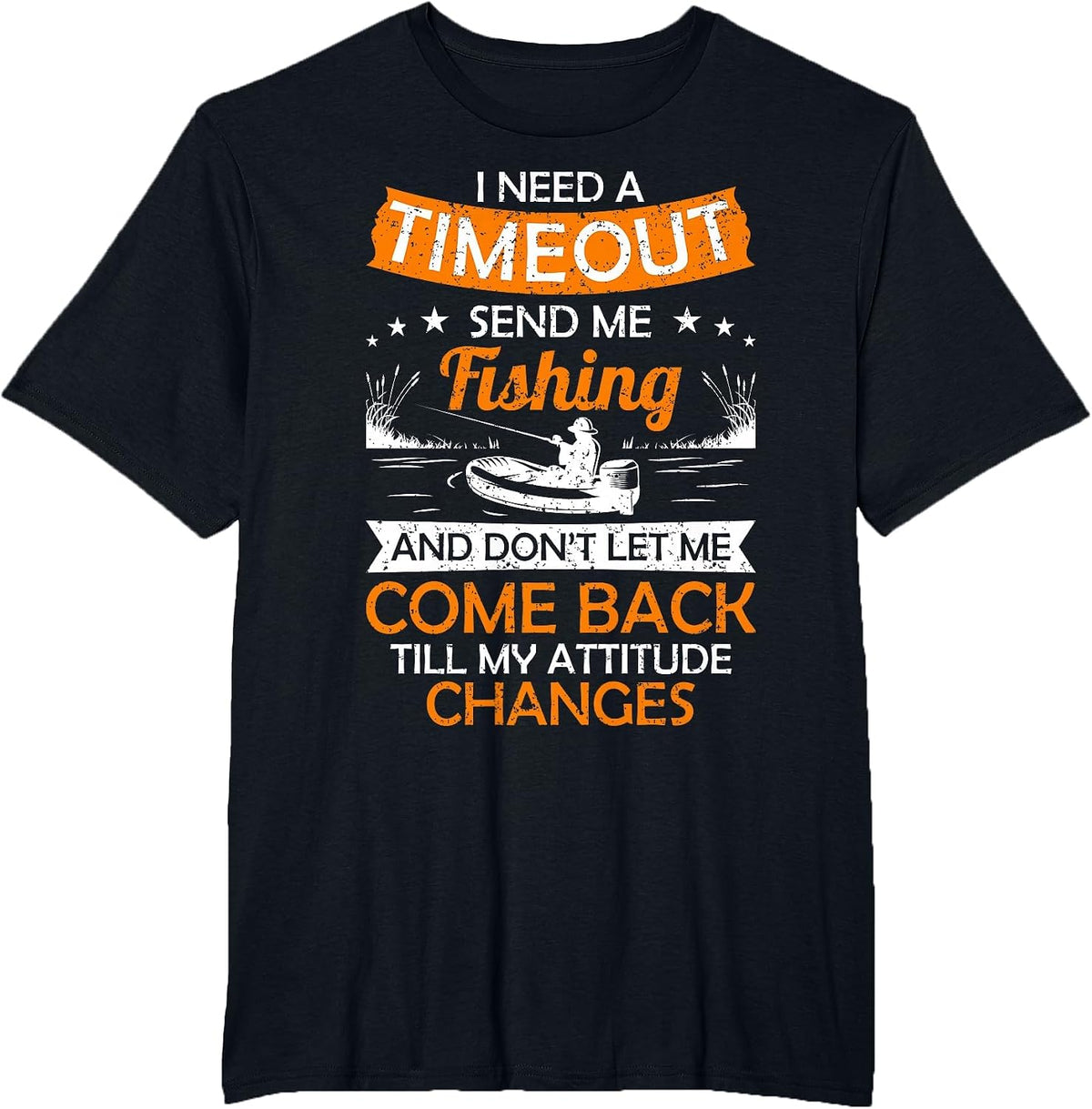 I Need a Break Send me Urkomi While Fishing T-Shirt - Black