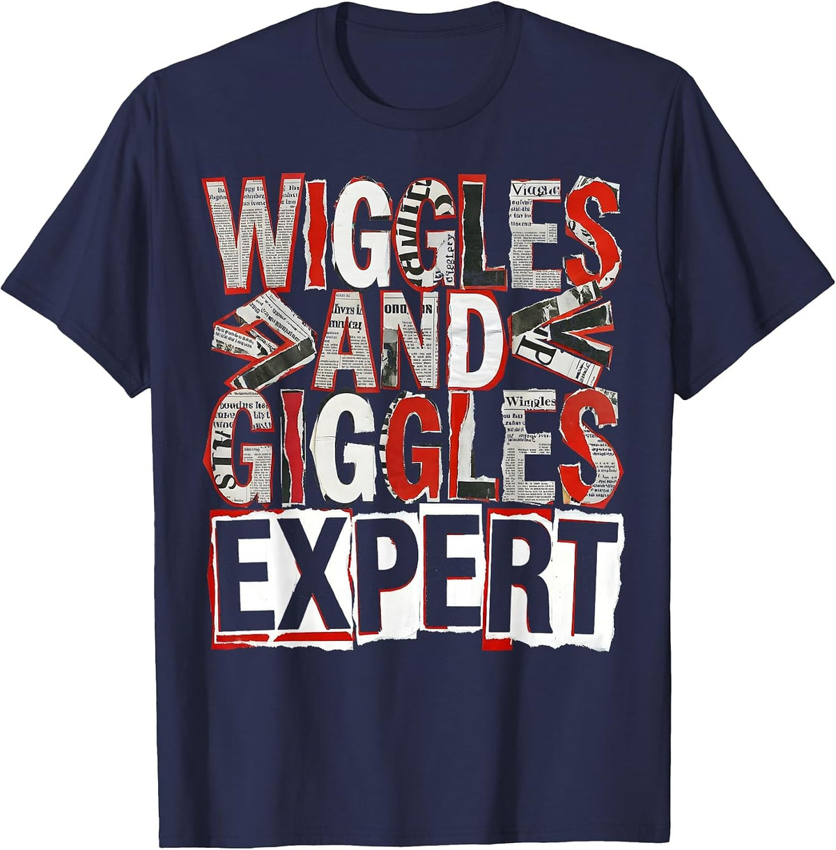 Wiggles and Giggles Expert Daycare Teacher T-Shirt - Navy Blue