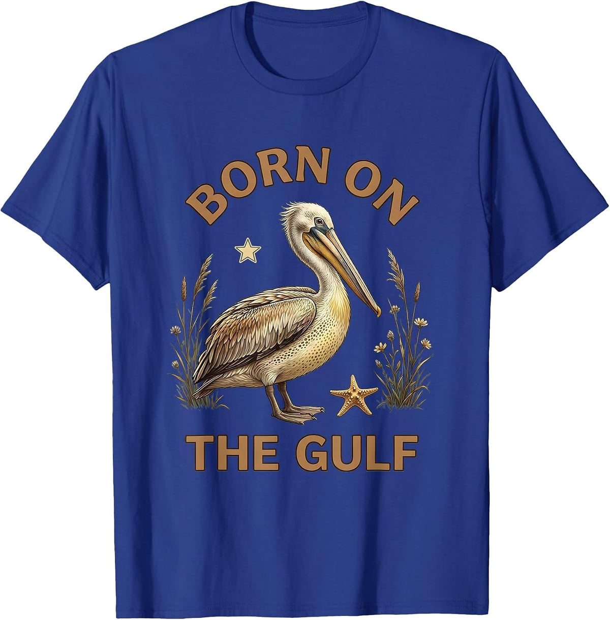 Born on the Gulf Coast Pride Design T-Shirt - Royal Blue