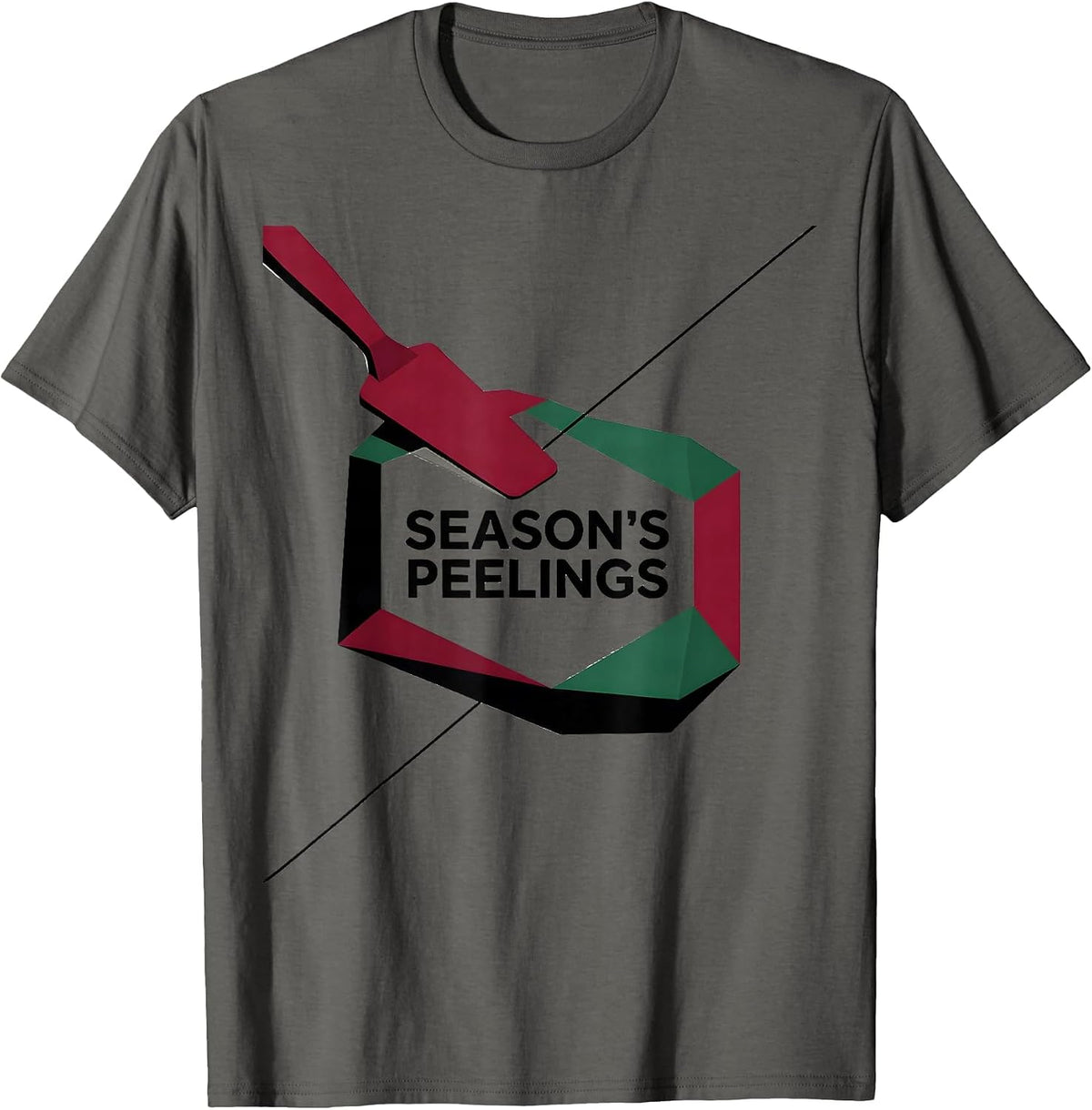Men's Season's Peelings Editorial Conceptual Esthetician T-Shirt - Asphalt Grey