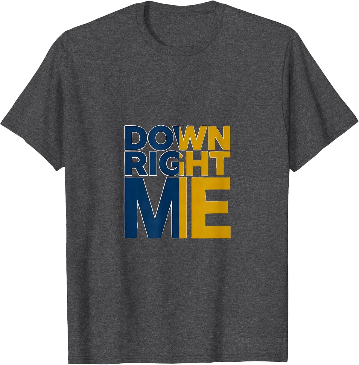Down Right Me Minimalist Down Syndrome Awareness Family T-Shirt - Dark Heather Grey