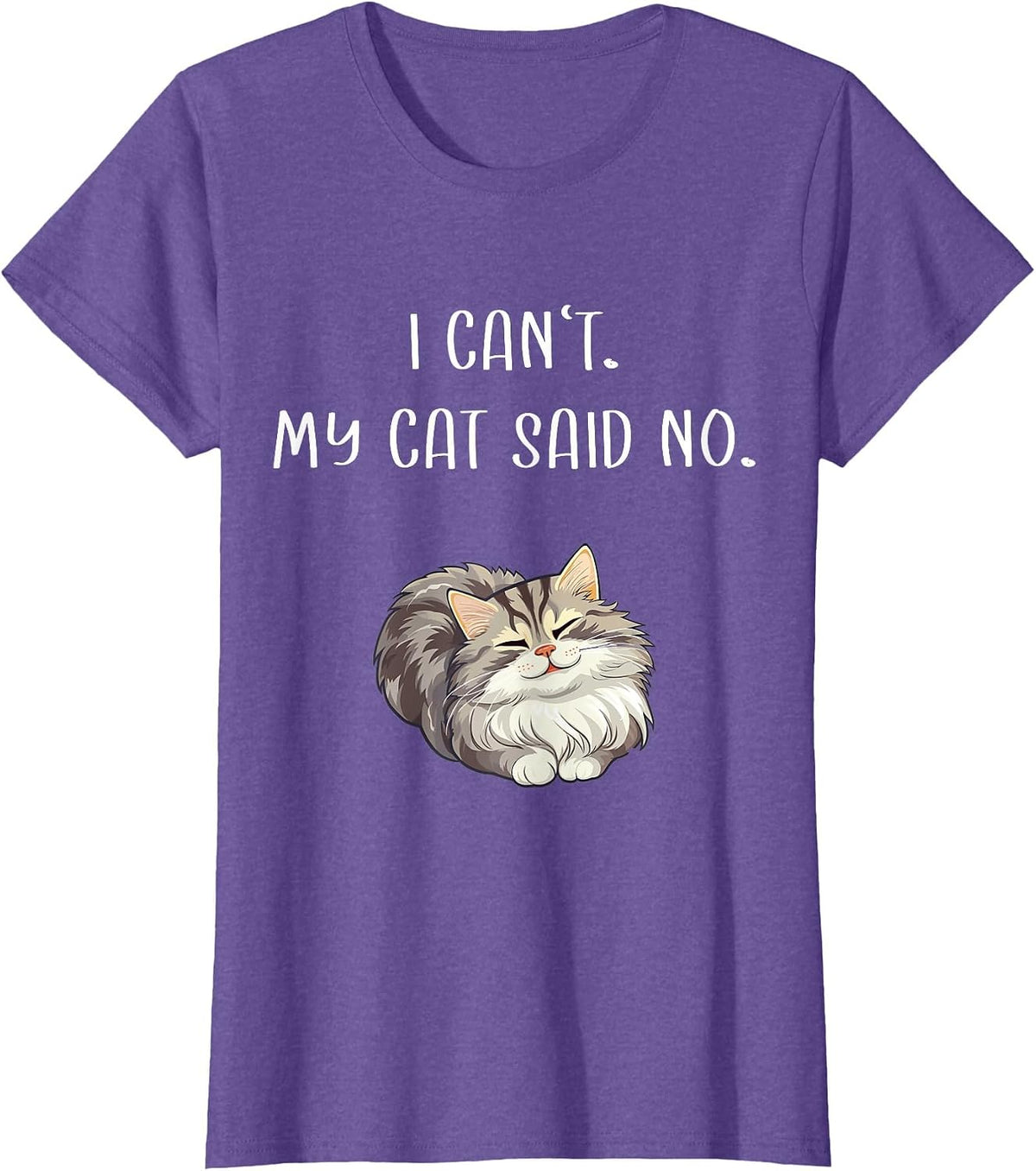 Siberian Kitten Sayings Owner for Sale Siberian Forest Cat T-Shirt - Purple Heather