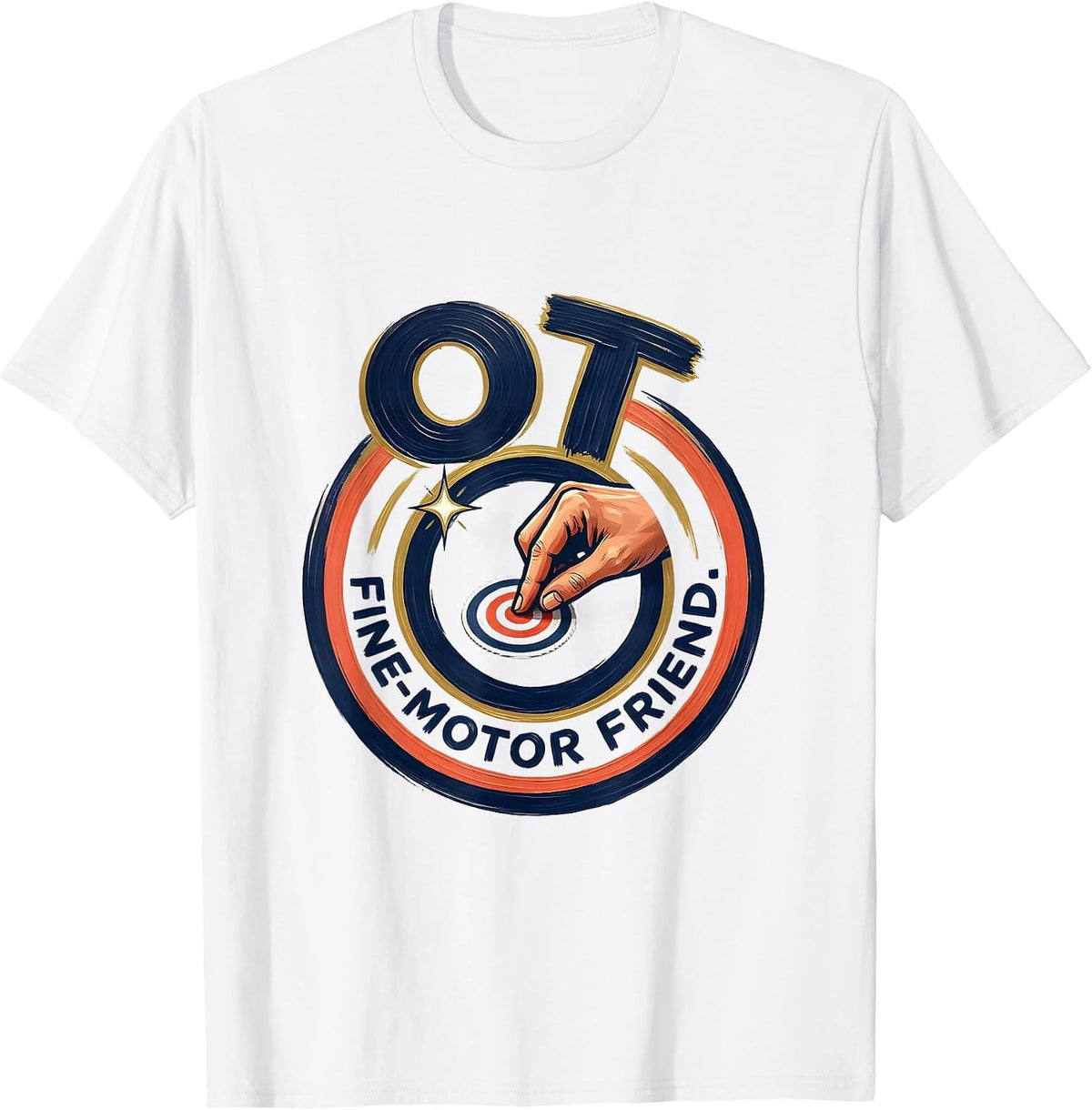 Men's OT Fine-Motor Friend Occupational Therapy Professional Pride T-Shirt - White