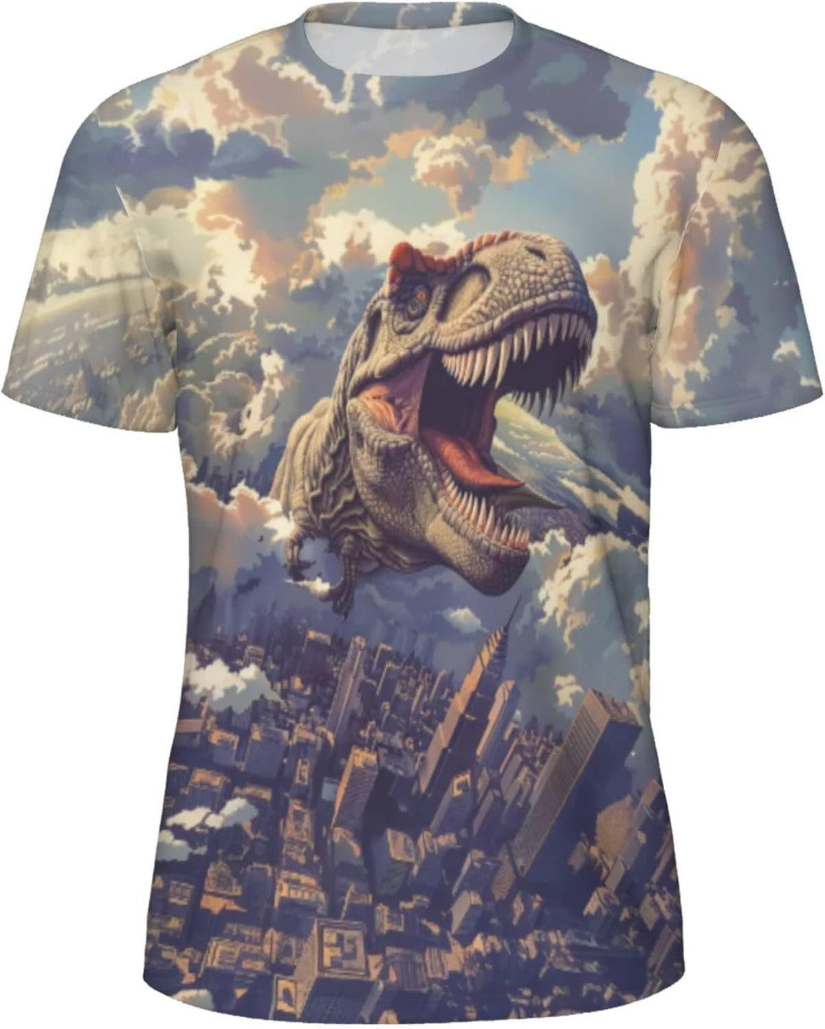 3D Pattern Print T-Shirt Breathable Cool Lightweight Flexible Easy to Match Diverse and Stylish - Urban Tyrannosaurus Rex2