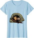 Women's Ferret Tunnel Blanker Funny Ferret Lover Christmas T-Shirt - Baby Blue