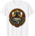 Men's Worn Work Boots and Toolbox Blue Collar Graphic T-Shirt - White