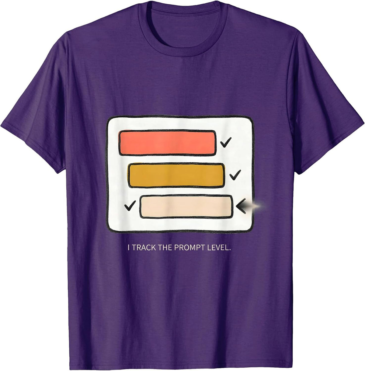 I Track The Prompt Level Special Education Teacher SPED T-Shirt - Purple