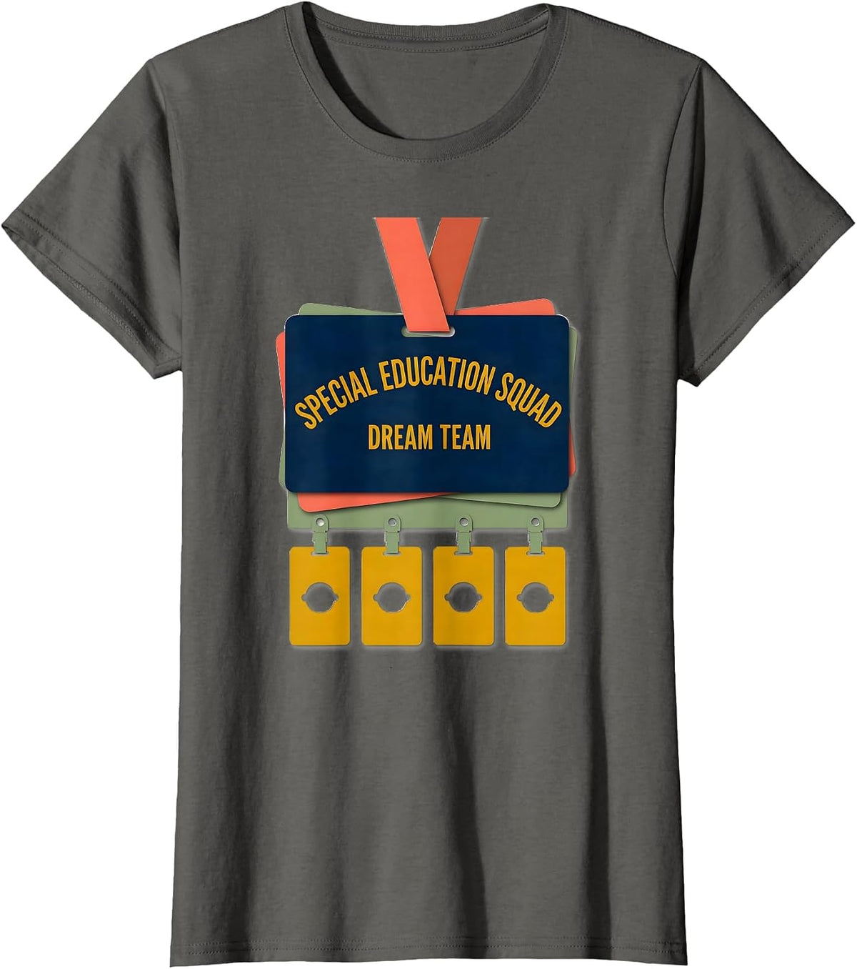 Women's Special Education Squad Dream Team Teacher Appreciation T-Shirt - Asphalt Grey