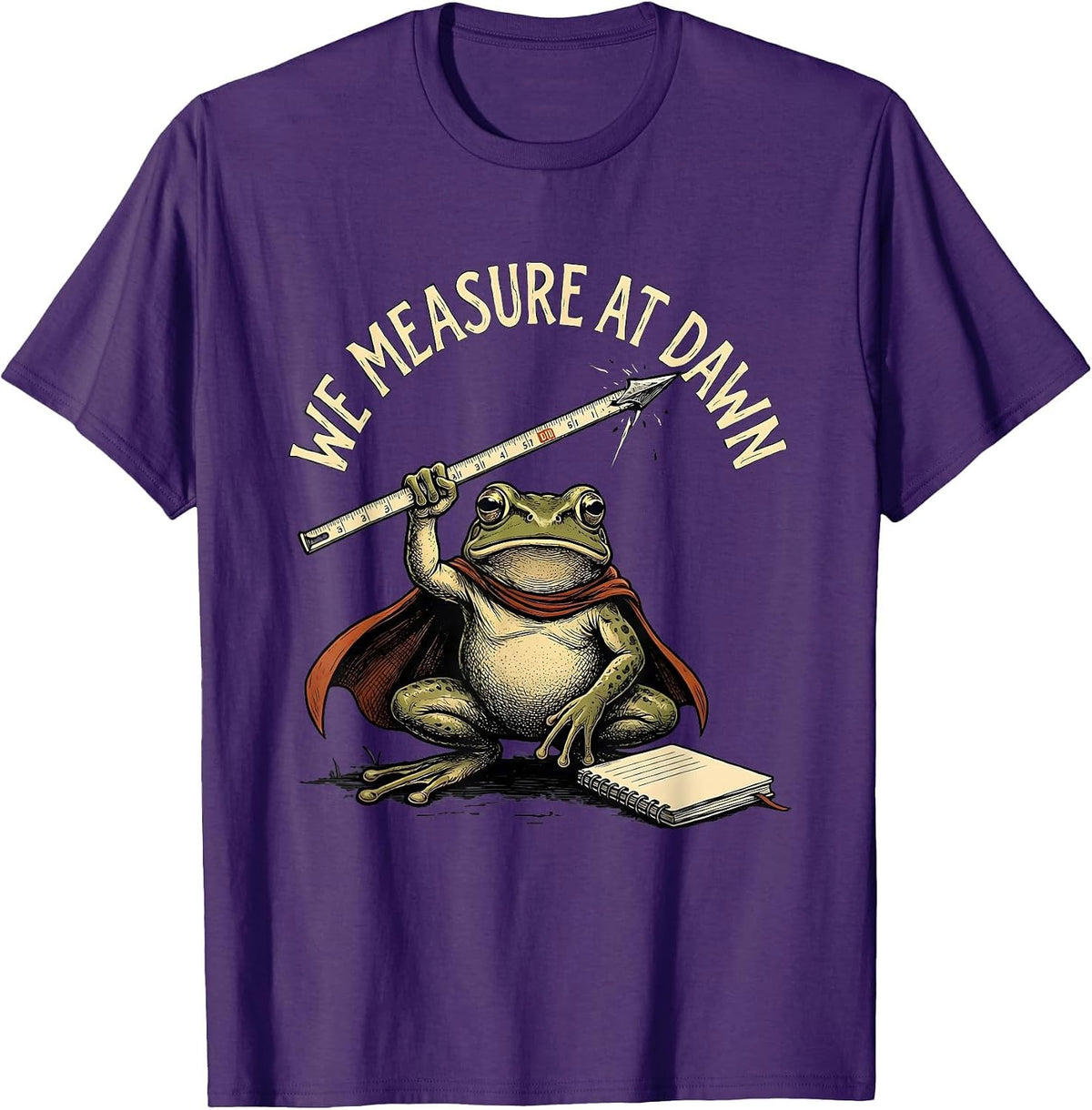 Men's We Measure At Dawn Funny Teacher Frog Back To School T-Shirt - Purple