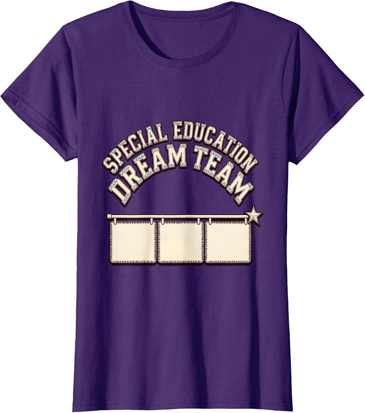 Women's Special Education Dream Team Retro SPED Teacher Squad Pride T-Shirt - Purple