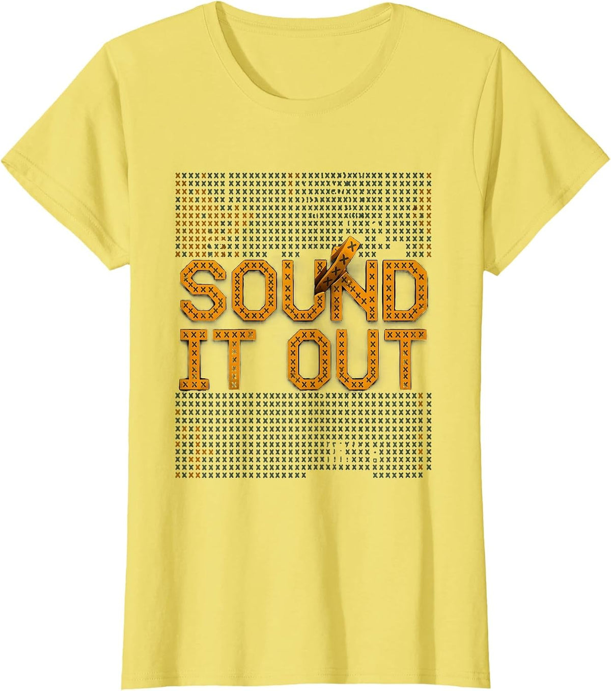Women's Sound It Out Dyslexia Teacher Therapist SPED Humor T-Shirt - Lemon Yellow