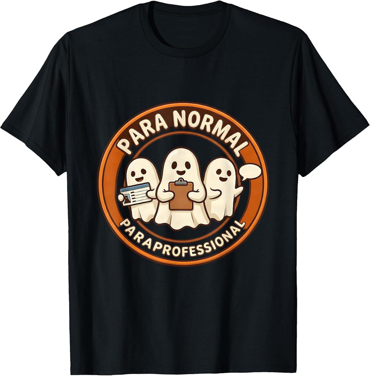 Men's Para Normal Paraprofessional Ghost Sped Teacher Aide T-Shirt - Black