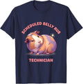 Scheduled Belly Rub Technician Cute Kawaii Guinea Pig Owner T-Shirt - Navy Blue